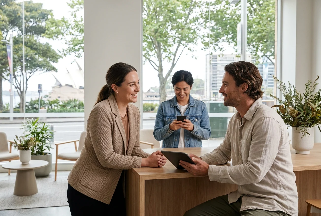 Exploring the Speed and Reliability of Nang Sydney's 24/7 Delivery Service 1 Customer service specialist assisting a happy customer, another leaves positive phone review