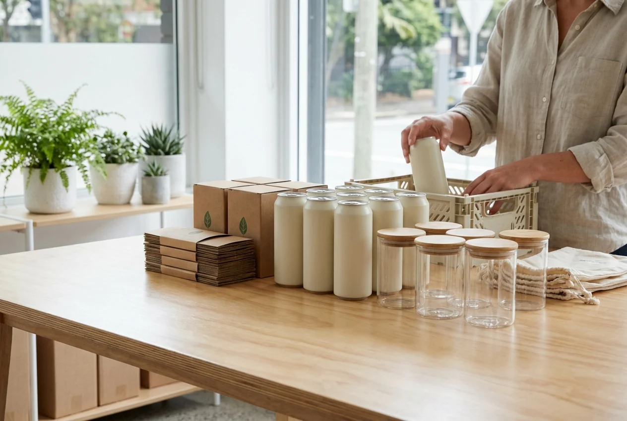 Why Reliable Nang Delivery is Essential for Sydney's Night Owls 2 Neatly arranged cream chargers and packaging in a modern workspace