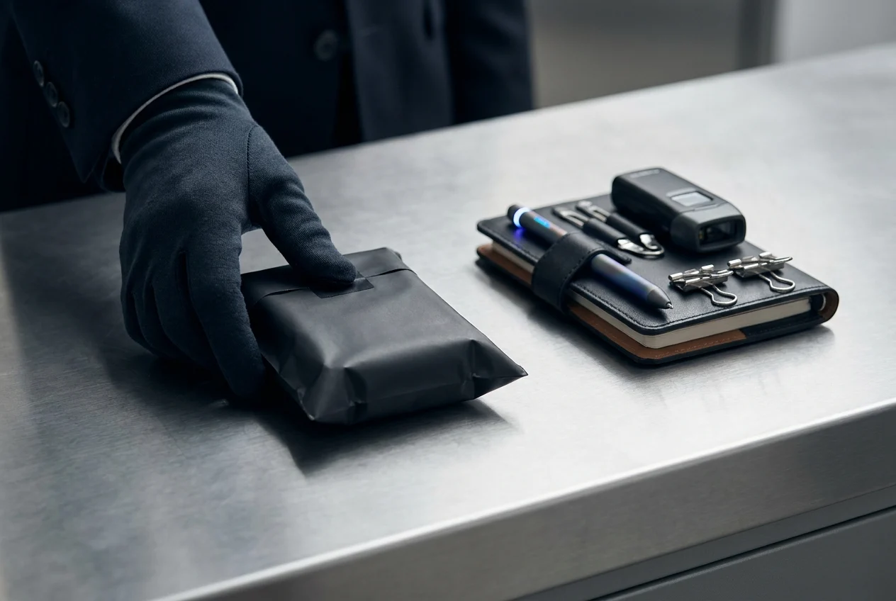 How Premium Nangs Delivery Services Enhance Convenience in Sydney 1 Gloved hand placing parcel beside dispatch kit on stainless counter