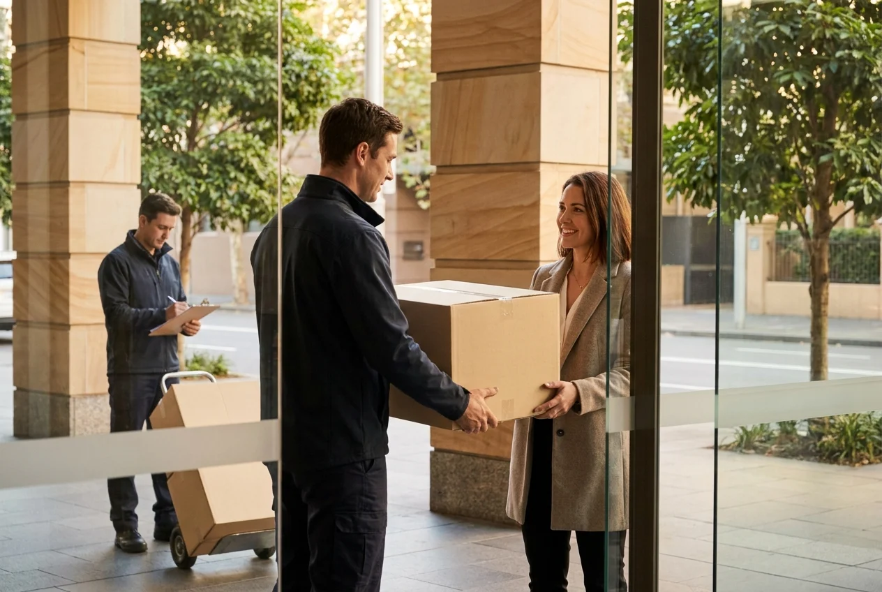 The Future of Nang Delivery in Sydney: Trends for 2026 1 Delivery courier traveling through Sydney streets with packaged catering supplies